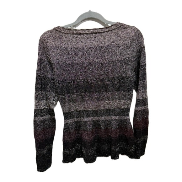 White House Black Market Metallic Striped Long Sleeve Tunic Sweater Size Small - Picture 5 of 7